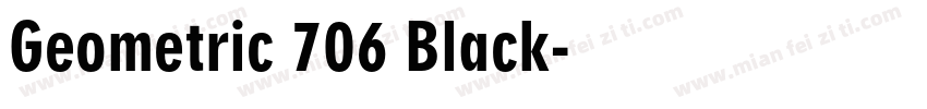 Geometric 706 Black字体转换